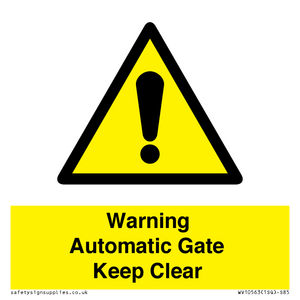 Warning Automatic Gate Keep Clear